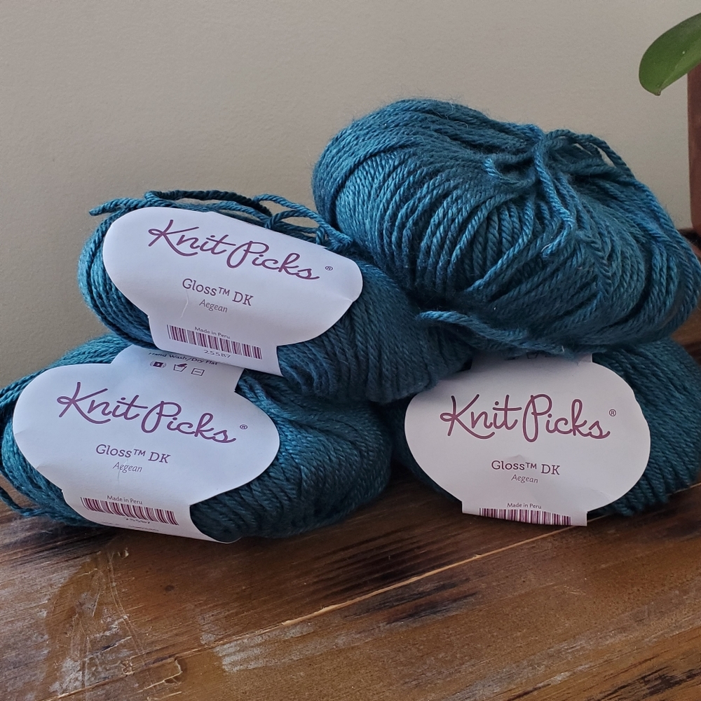 KnitPicks Gloss DK destash yarn lot of almost 4 skeins bundle